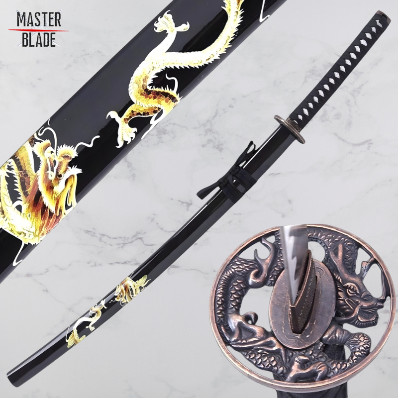 חרב - Gold Dragon Samurai Sword