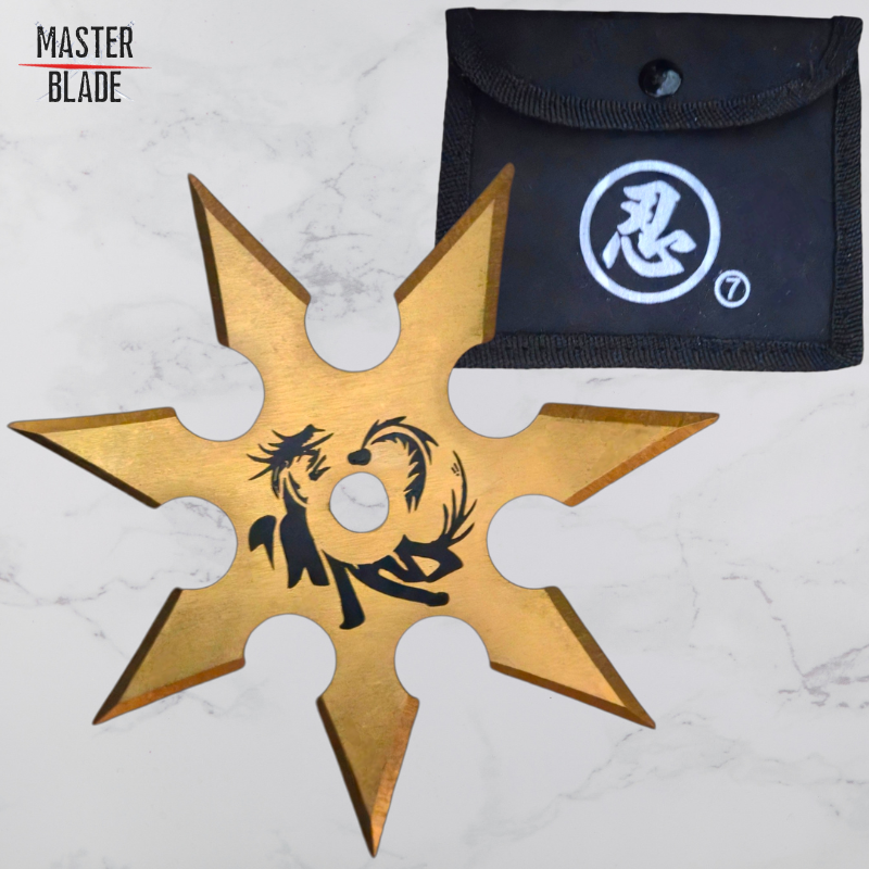 כוכב נינג'ה - Gold Dragon 7 Blade Ninja Star